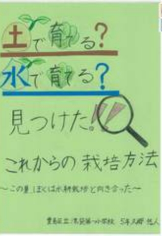 土で育てる? 水で育てる? 見つけた!! これからの栽培方法 ～この夏、ぼくは水耕栽培と向き合った～